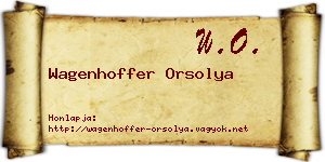 Wagenhoffer Orsolya névjegykártya